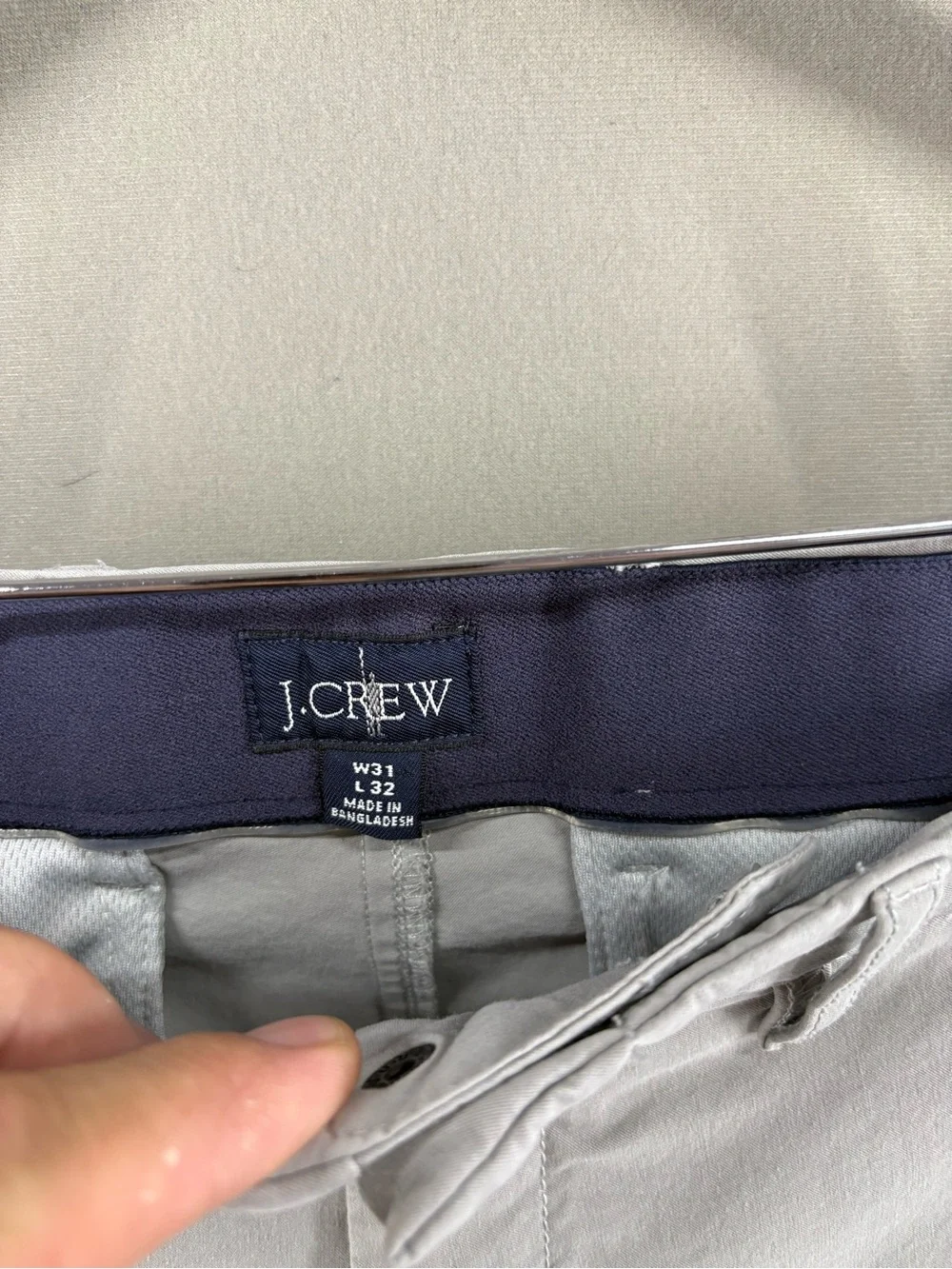 J Crew Men's Gray 484 Slim-fit Tech Pant Size 31x30 Stretch Cotton/Nylon